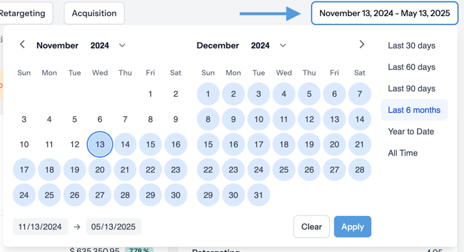 date range